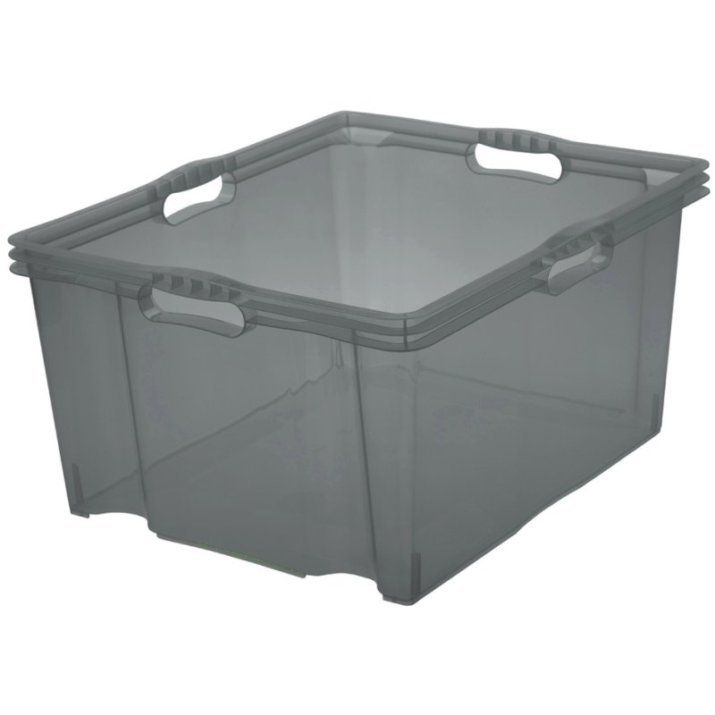 keeeper boîte de rangement Franz, 44 litres, gris cristal, 52×43×26 cm