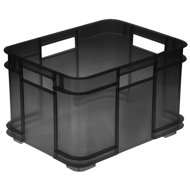 keeeper boîte de rangement bruno, 16 litres, gris, 35×27×22 cm