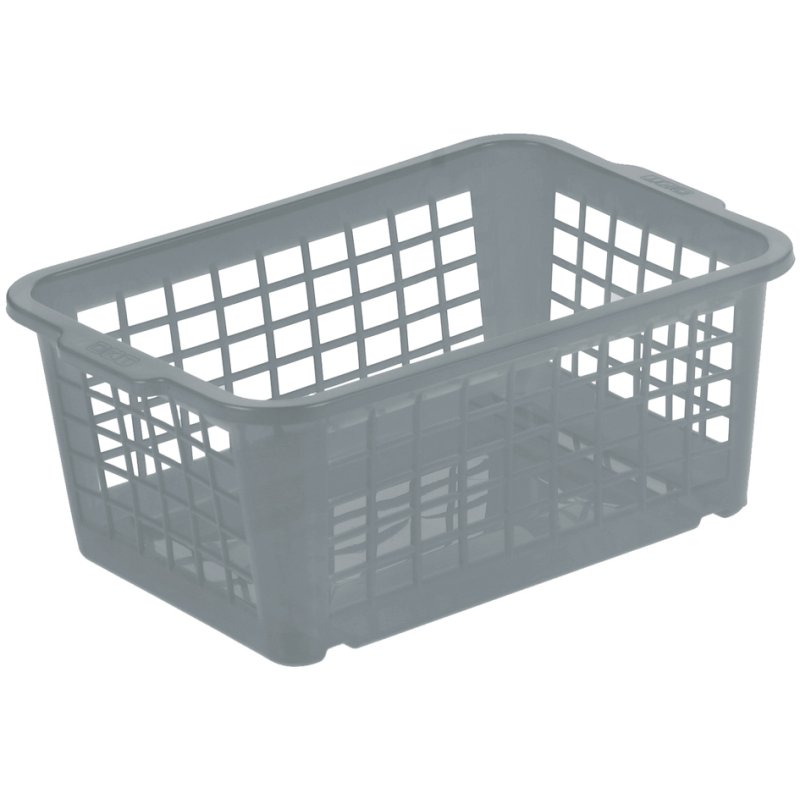 keeeper panier de rangement fred, gris transparent, 25×17 cm