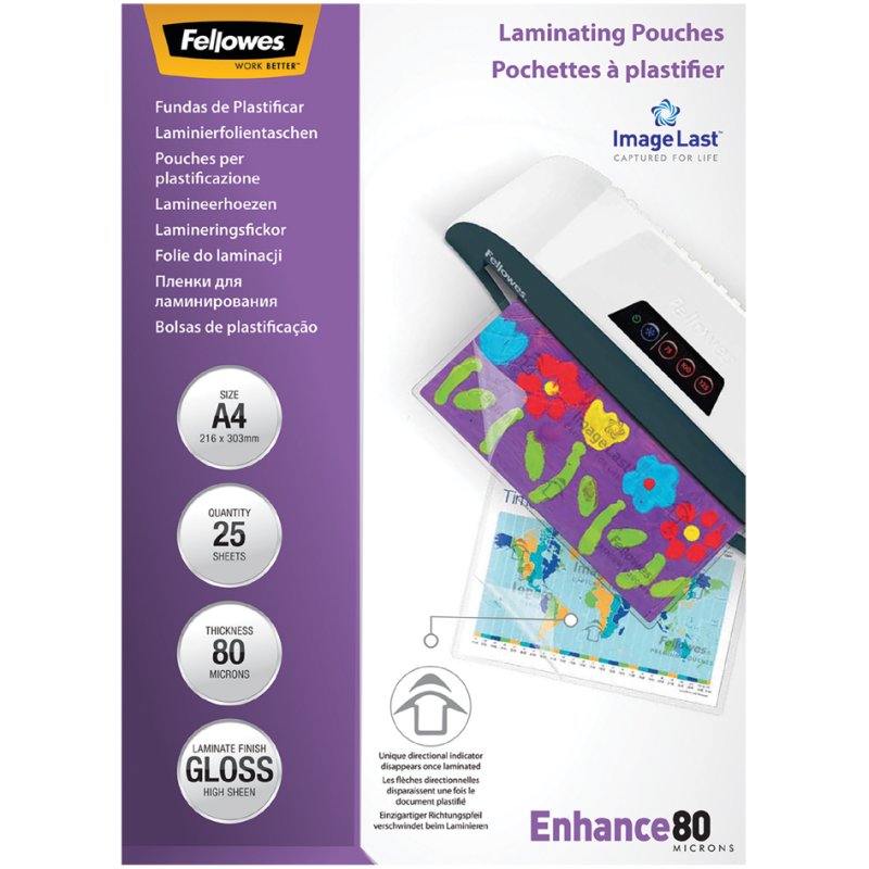 Fellowes lamineerhoezen A3, glanzend, 2×125 mic, 25 stuks