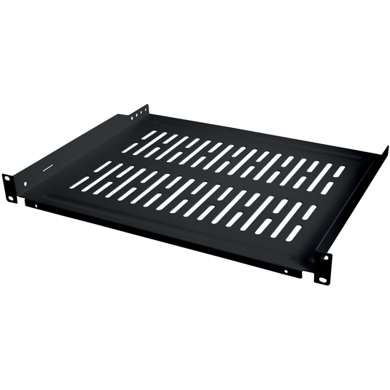 LogiLink Professional 19" étagère, 1 HE, noir, 300 mm profondeur