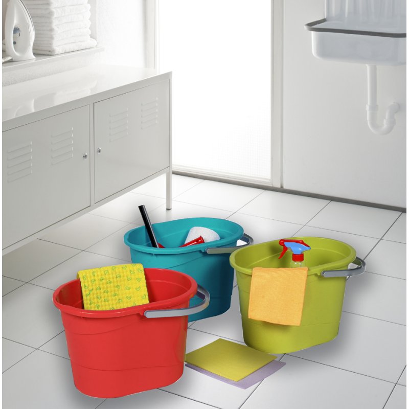 keeeper seau de nettoyage ovale Thies, 13 litres, bleu nordique