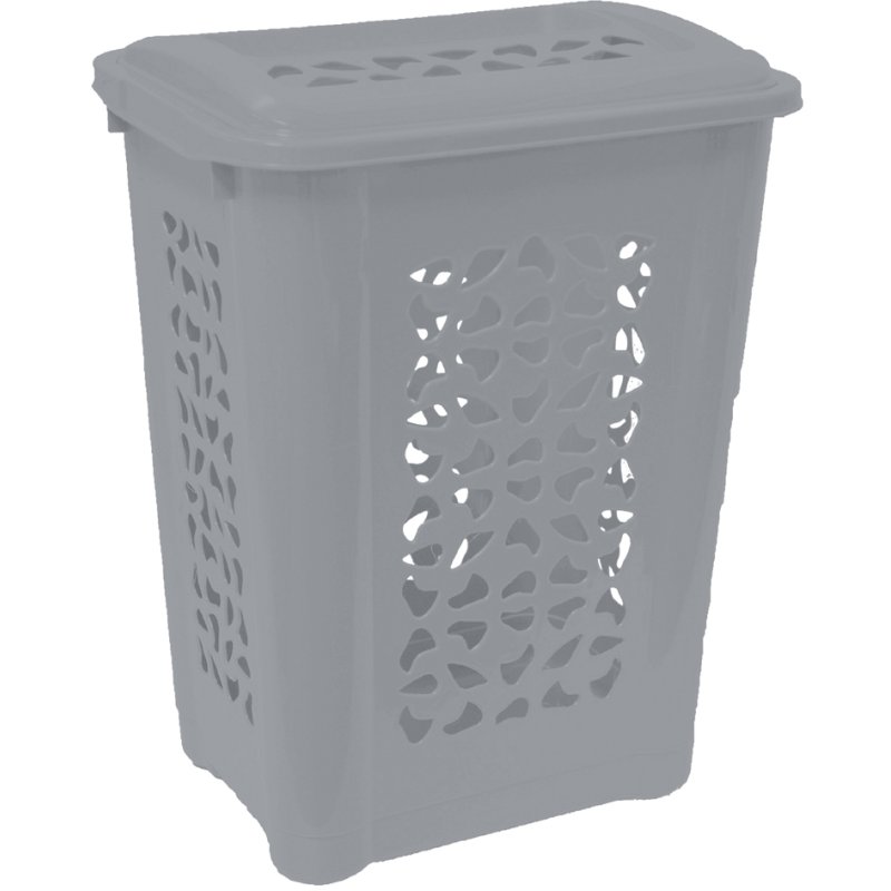 keeeper panier à linge per, avec couvercle, 60 litres, rose scandinave
