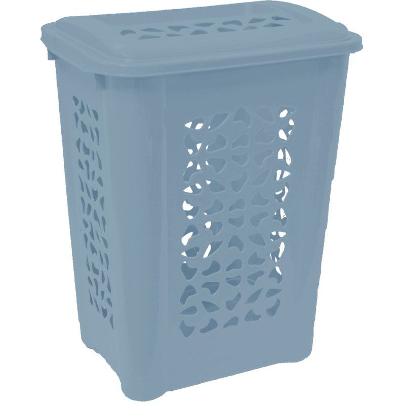 keeeper panier à linge per, avec couvercle, 60 litres, rose scandinave