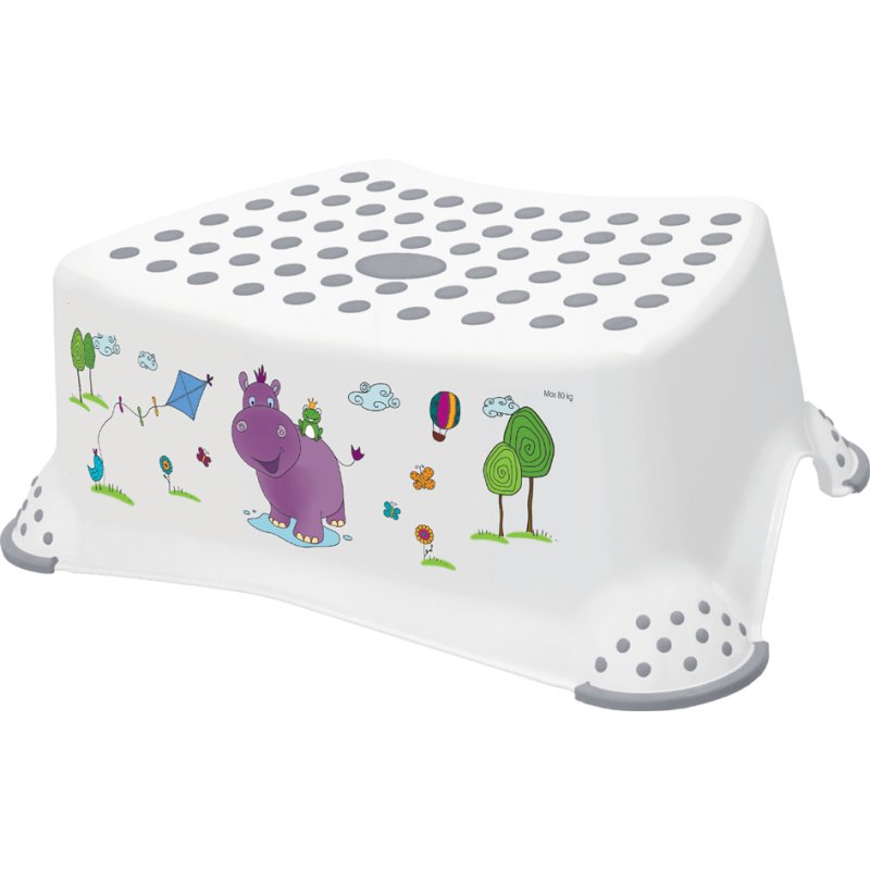 keeeper kids tabouret Tomek de Hippo, blanc avec motif, 405×275×140 mm