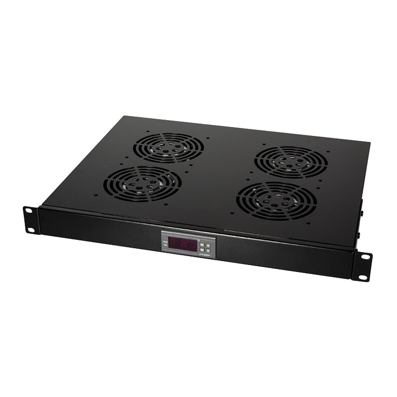 LogiLink Professional 19" ventilation unit, 1 rack unit, 4×120 mm fans, black