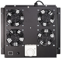 LogiLink Professional dakunitventilator, 4 ventilatoren, lichtgrijs, 95-115 cbm/h