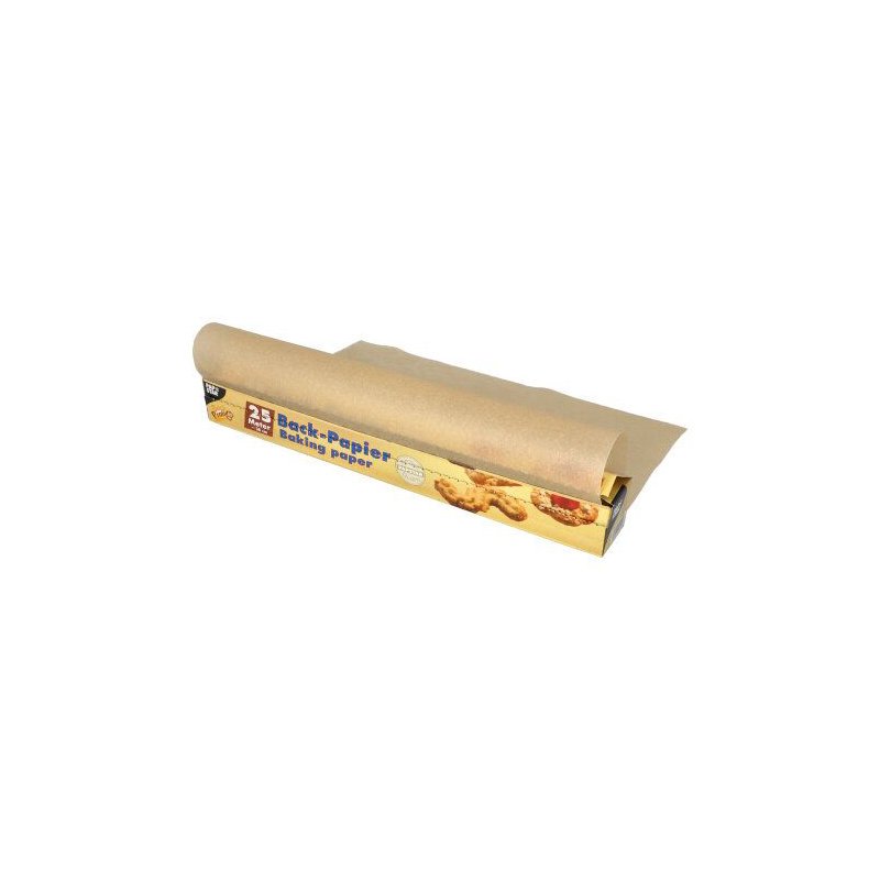 PAPSTAR baking parchment, brown, 380 mm × 8 m, up to 220°C