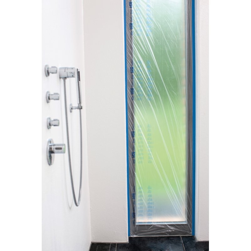 Scotch ScotchBlue afdekfolie met schilderstape, navulrol, 609 mm × 27,4 m, transparant