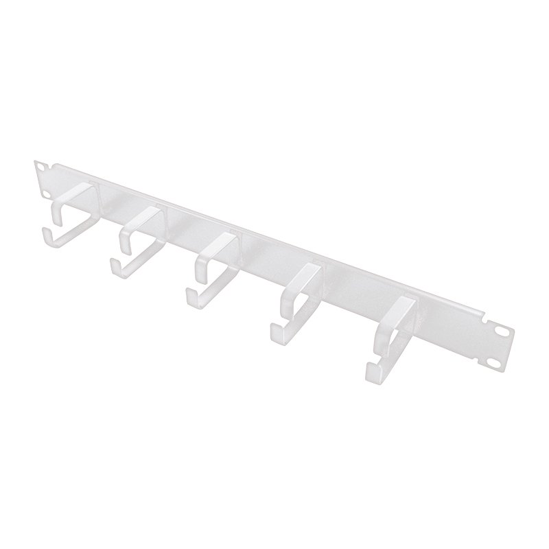 LogiLink Professional 19 inch cable management shelf, 1 U, black, 5 cable guides
