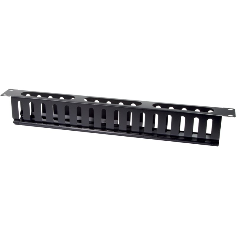 LogiLink Professional Goulotte de câbles 19 pouces, un côté, 1 HE, noir