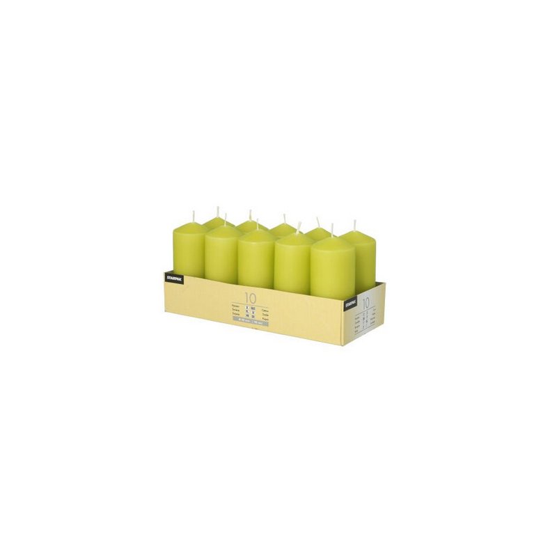 STARPAK bougie bloc, diamètre 40 mm, vieux rose, 10 pièces