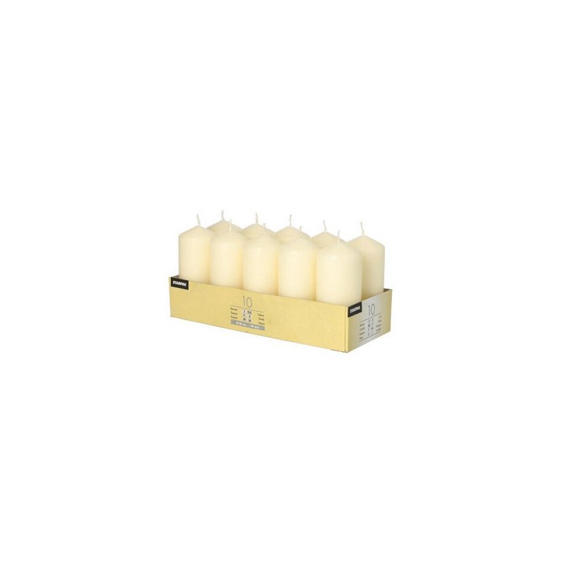 STARPAK bougie bloc, diamètre 40 mm, vieux rose, 10 pièces