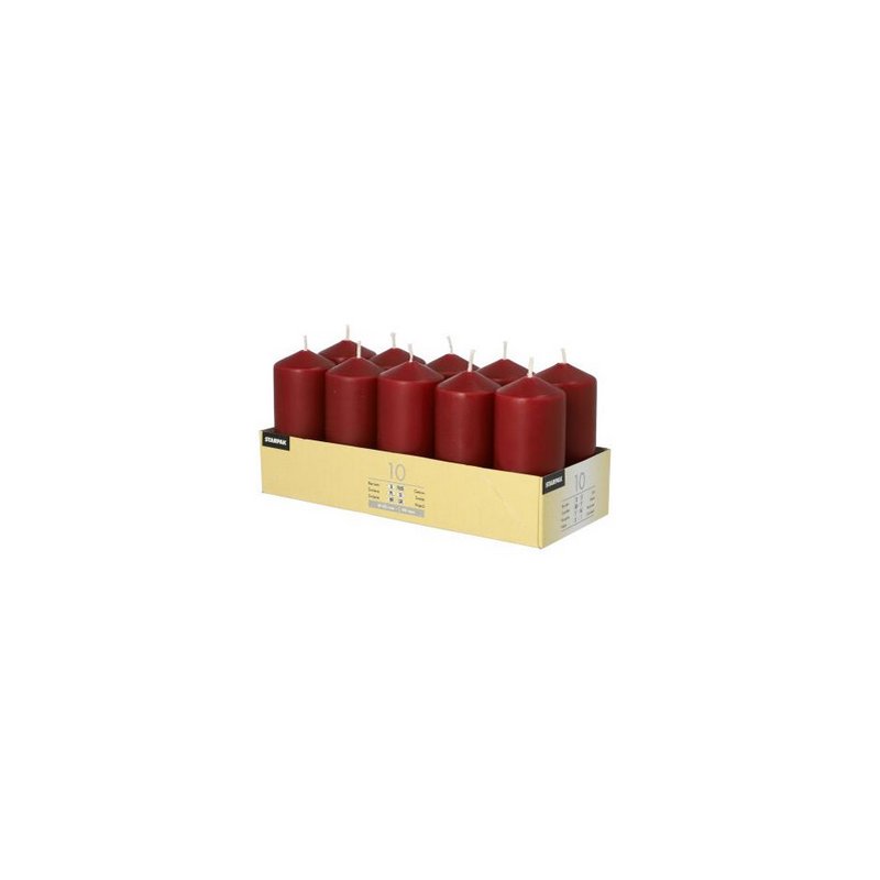 STARPAK bougie bloc, diamètre 40 mm, vieux rose, 10 pièces
