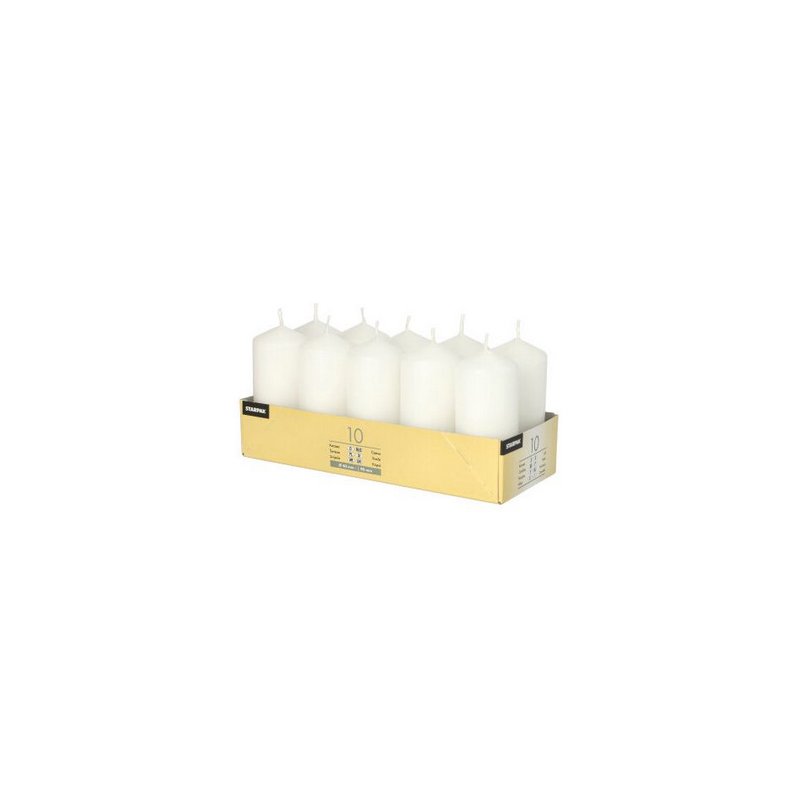 STARPAK bougie bloc, diamètre 40 mm, vieux rose, 10 pièces