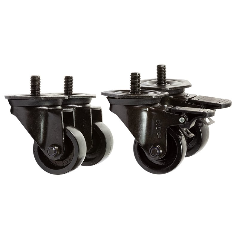 LogiLink Professional roulettes pivotantes pour baies 19", 600 kg, lot de 4