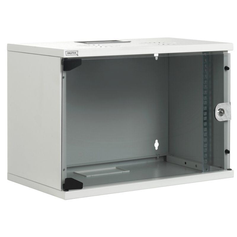 DIGITUS Armoire murale de brassage 19", non montée, 9 U, gris clair
