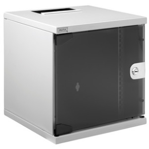 DIGITUS wanddistributiepaneel 10 inch compact serie, 6 HE, lichtgrijs, 320×340×310 mm