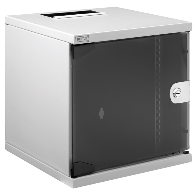 DIGITUS wanddistributiepaneel 10 inch compact serie, 6 HE, lichtgrijs, 320×340×310 mm