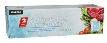 STARPAK vriesbestendige zakken 1 liter, doorzichtig, 100 stuks