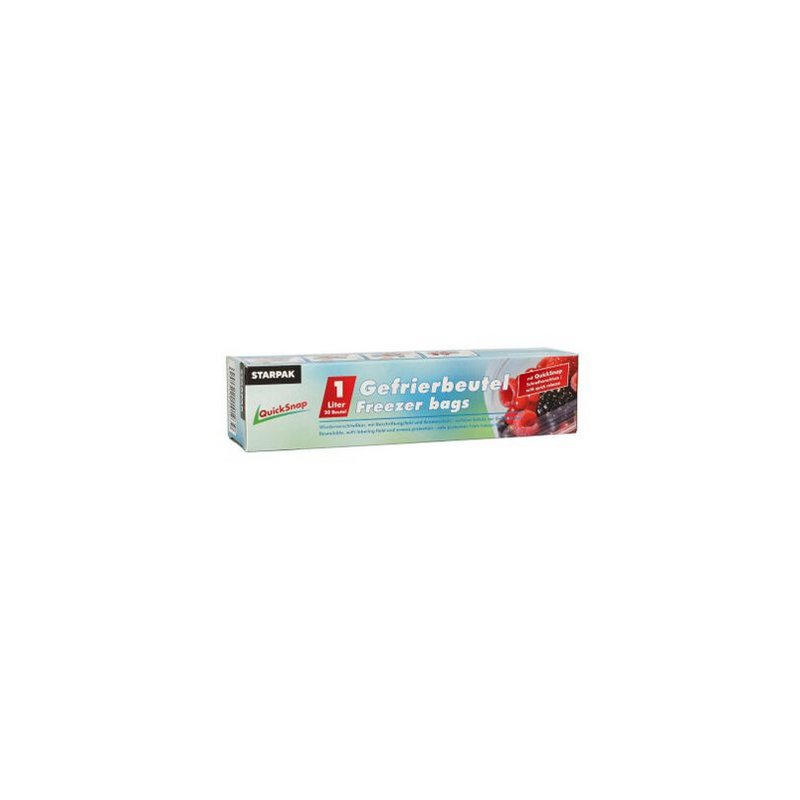 STARPAK sacs de congélation refermables, transparent, 3 litres, 15 pièces