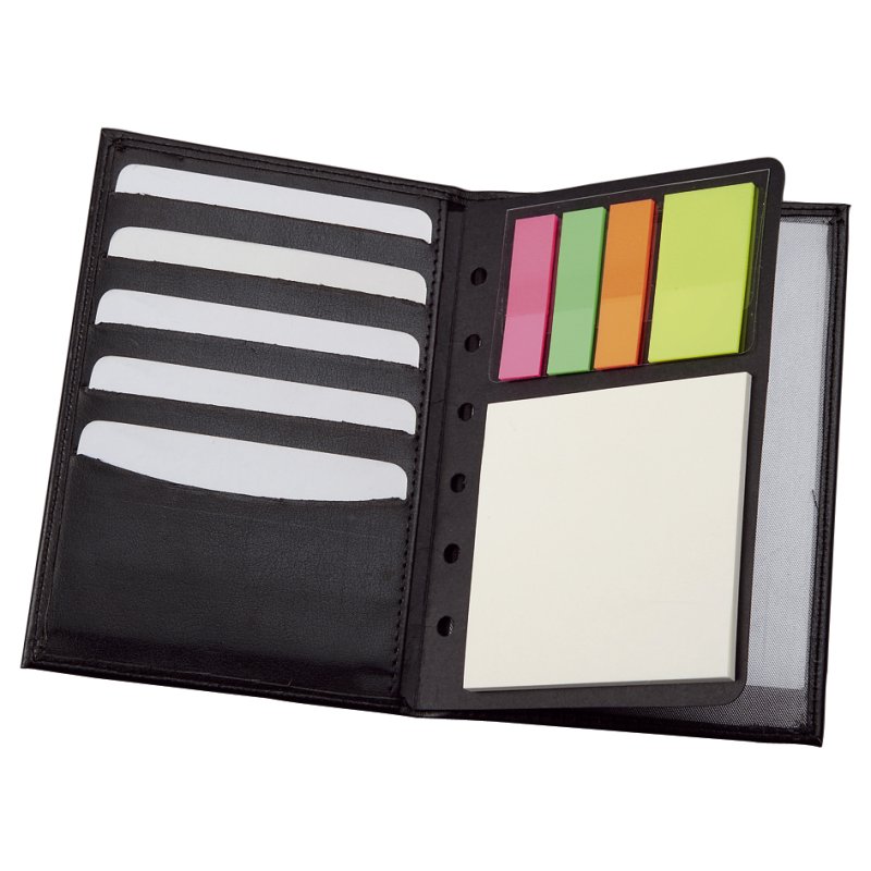 Alassio organizer map Cesena, A4, leer, zwart