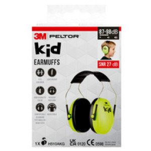 3M Peltor gehoorbescherming H510, kinderen, neongroen/zwart