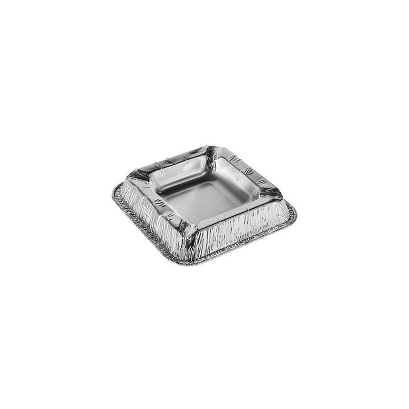 STARPAK cendrier aluminium, carré, 125×125×22 mm, 50 pièces