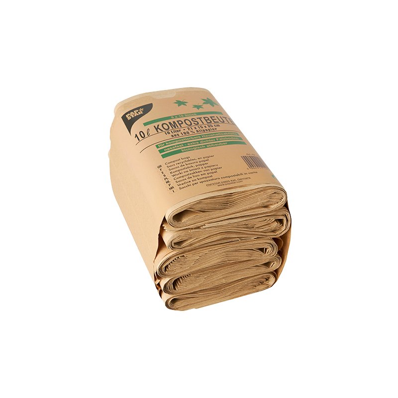 PAPSTAR compost containers, brown, 50 pieces