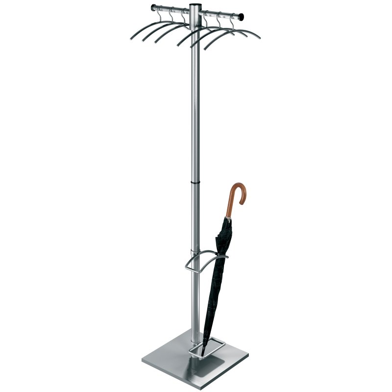 kerkmann porte-parapluie G12-E, avec bac de récupération, argent, 220×140 mm