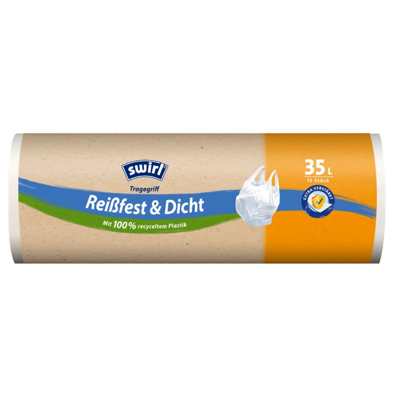 swirl sacs à ordures avec poignées, blanc, 20 litres, 20 pièces
