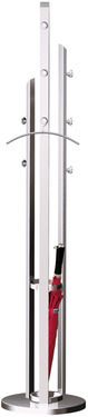 kerkmann kapstok Solitaire, 8 haken, alusilver, 175 cm hoog