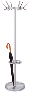 Kerkmann kapstok Public draaibaar, 12 haken, alusilber, 175 cm