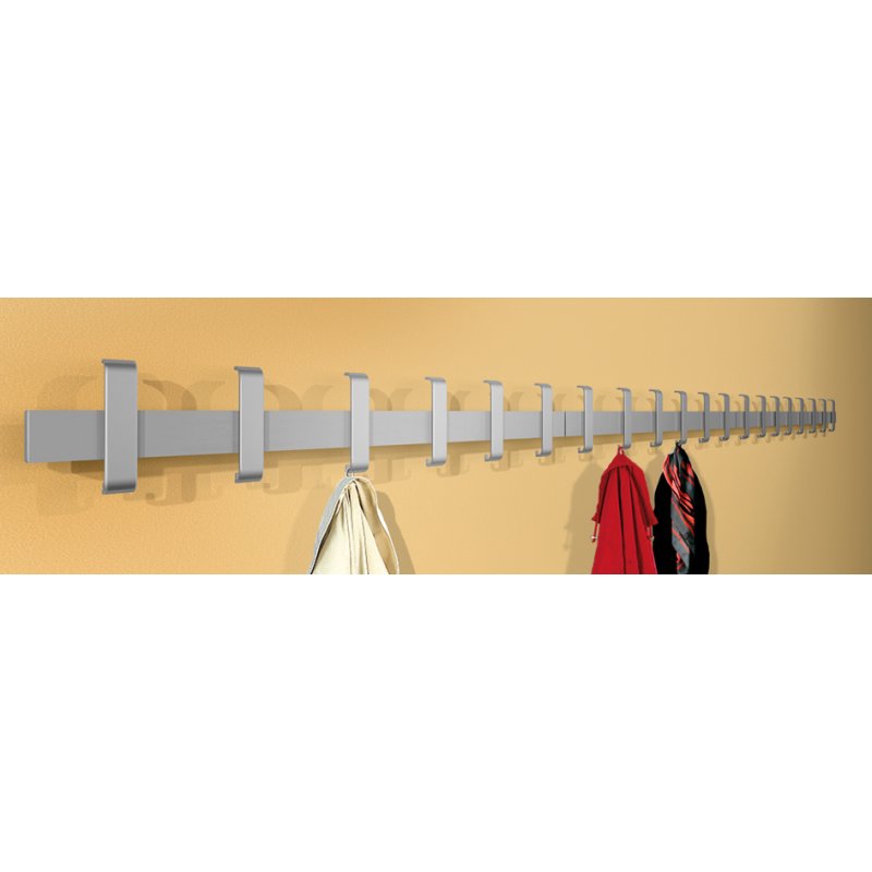 Kerkmann portemanteau de sécurité Arosa, 12 crochets, aluminium argent