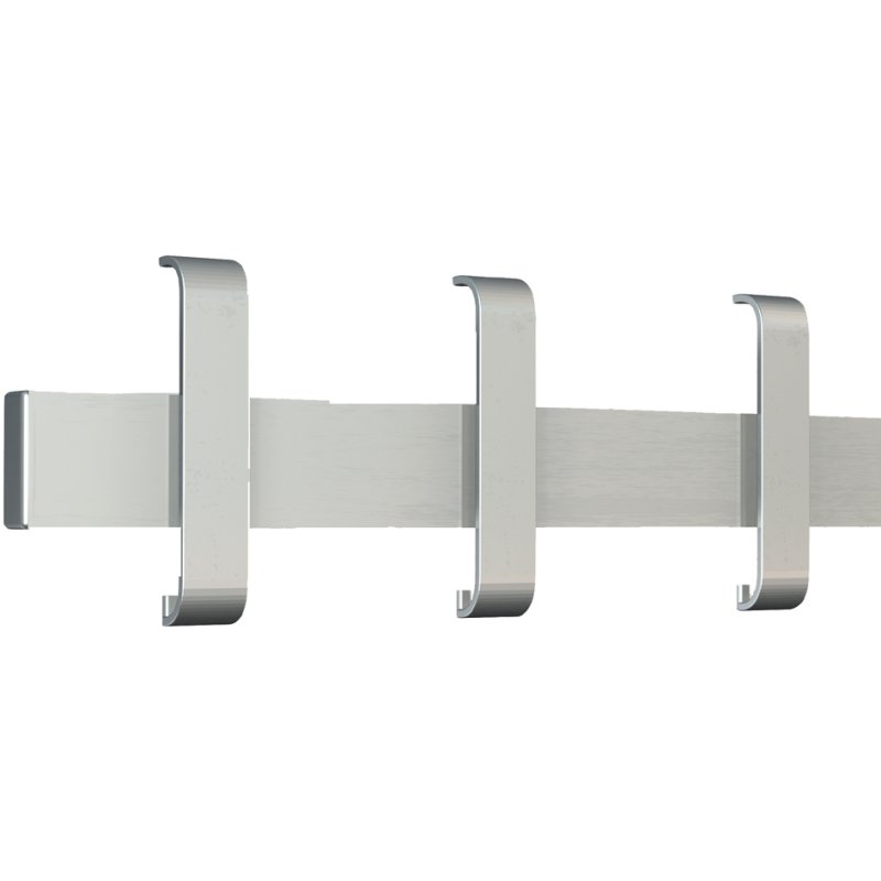 Kerkmann portemanteau de sécurité Arosa, 12 crochets, aluminium argent