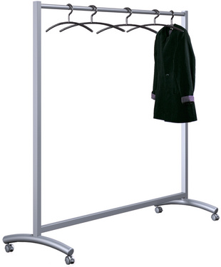 kerkmann kledingrek event mobiel, extra breed, alusilver, 1780×530×1710 mm