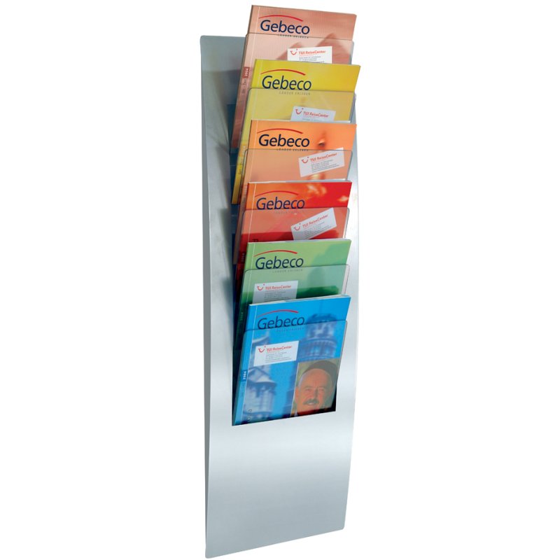 kerkmann porte-brochures mural Varia, DIN A4 vertical, 6 compartiments