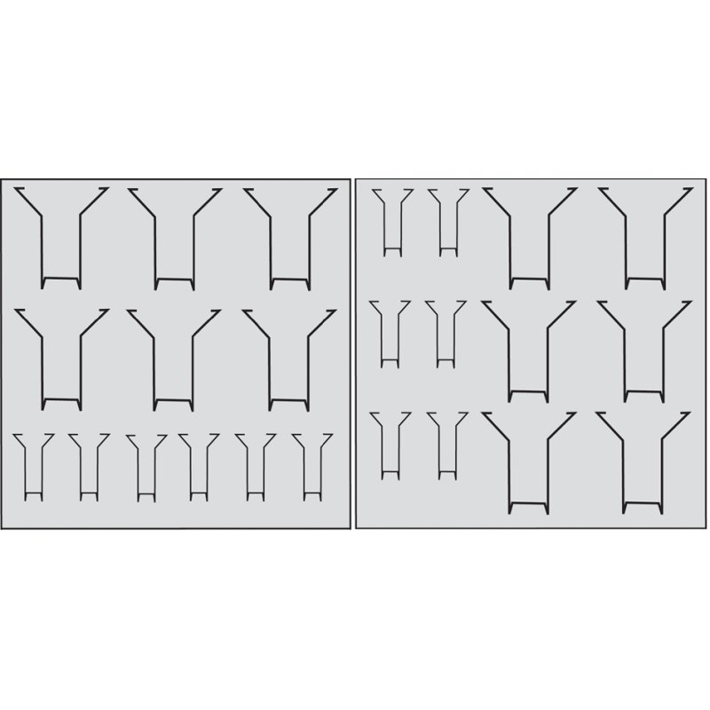 kerkmann porte-prospectus mural Focus, alusilver, max 18 compartiments