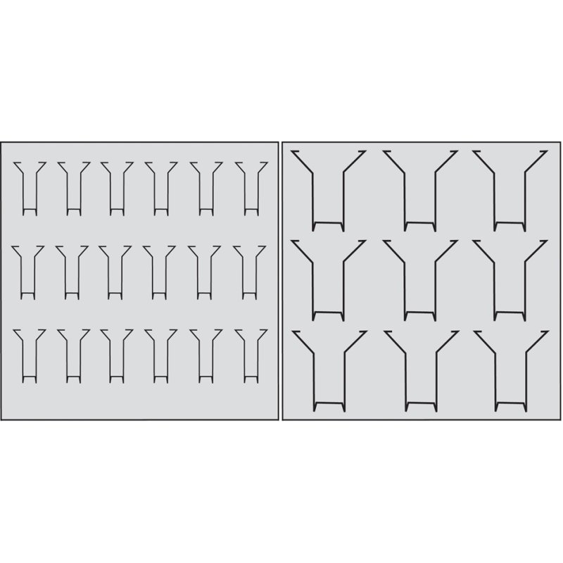 kerkmann porte-prospectus mural Focus, alusilver, max 18 compartiments