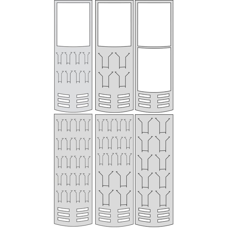kerkmann informatiepilaar tec-art Size, alusilber, dubbelzijdig, 770×330×1850 mm