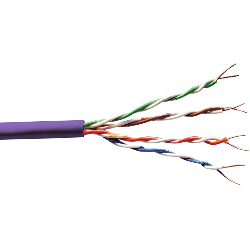 DIGITUS Câble d'installation CAT6, U/UTP, violet, 100 m