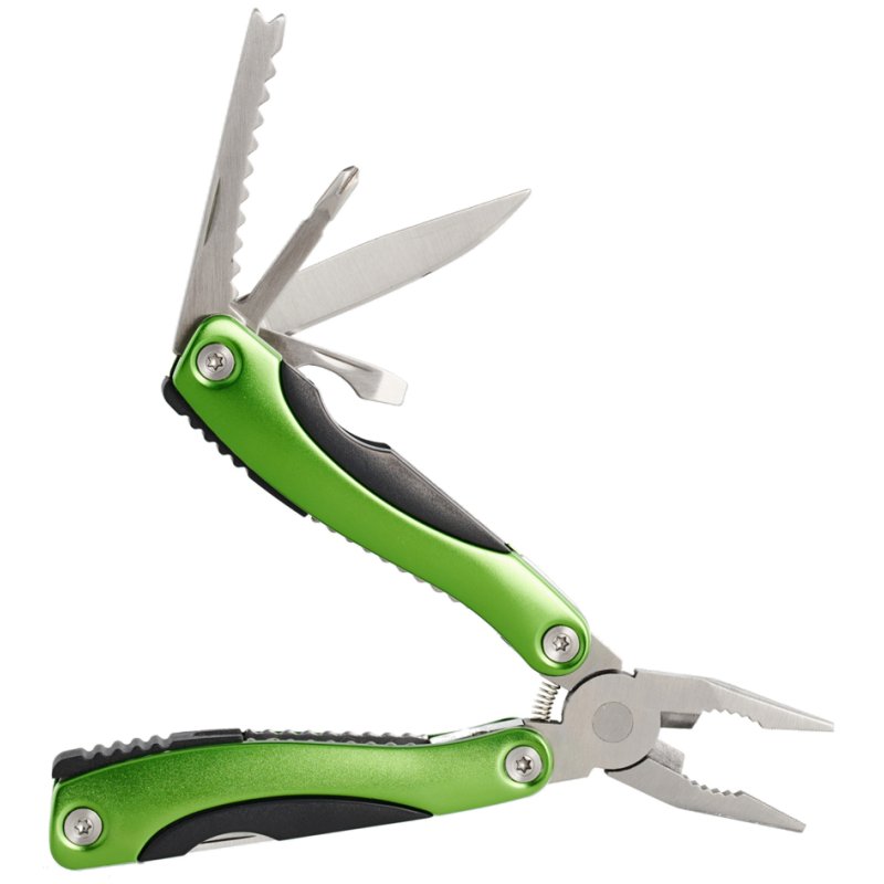 MANNESMANN Multitool, 11 tools, stainless steel, nylon pouch