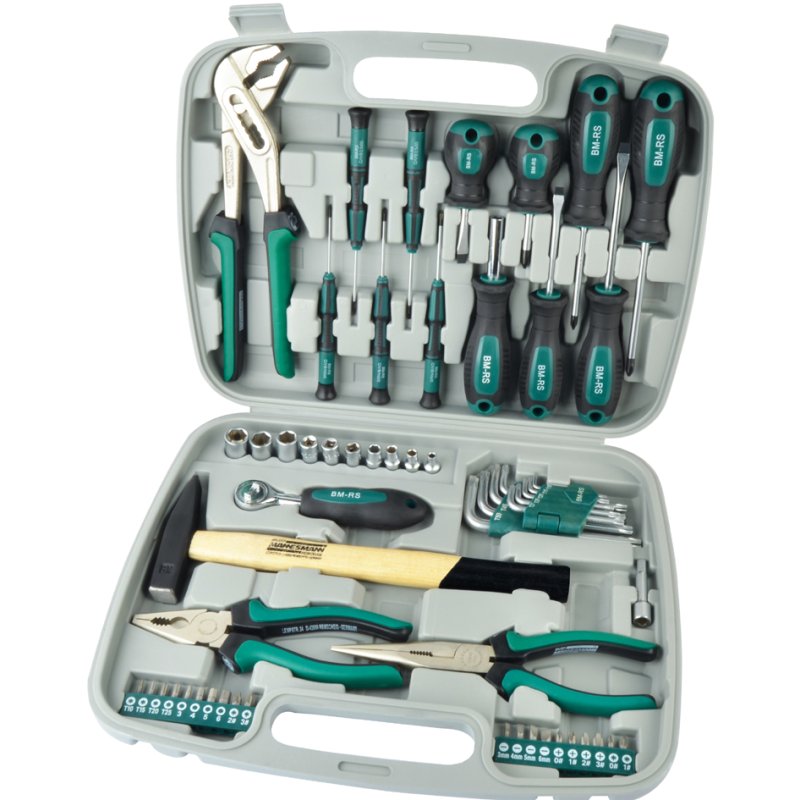 BRÜDER MANNESMANN GREEN LINE coffret d'outils, 57 pièces, en mallette