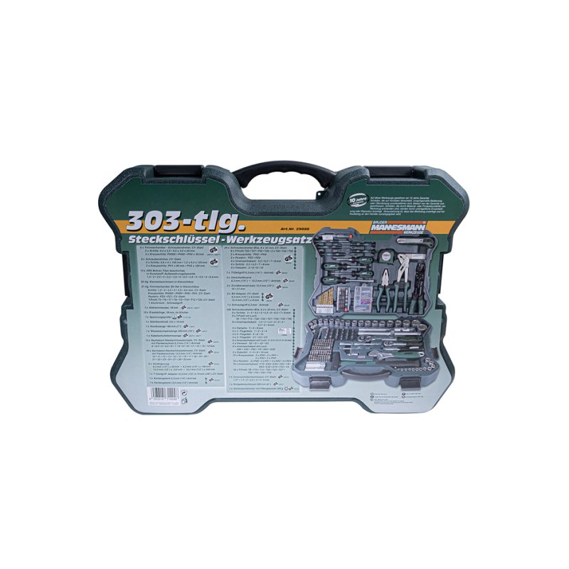 BRÜDER MANNESMANN GREEN LINE coffret d'outils, 303 pièces