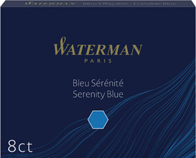 WATERMAN standaard vulpen inktpatronen, blauwzwart, 8 stuks