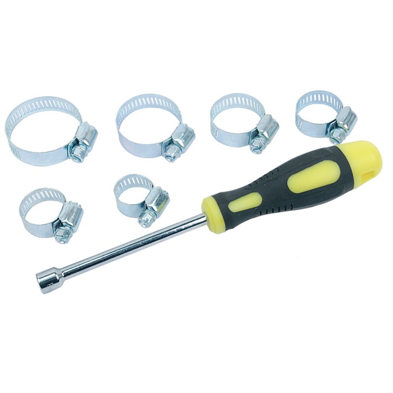BRÜDER MANNESMANN set colliers de tuyau, acier galvanisé, 50 pièces