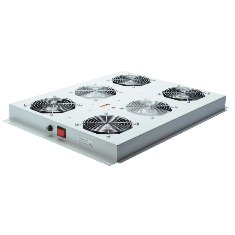 DIGITUS système de ventilation pour rack, 6 ventilateurs, noir, 390×550×65 mm