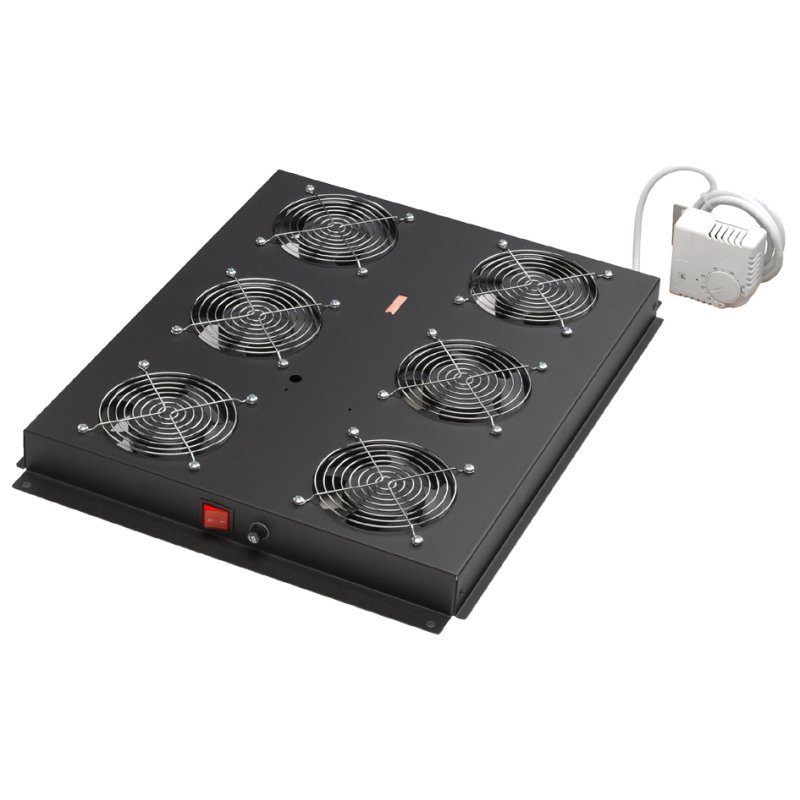DIGITUS système de ventilation pour rack, 6 ventilateurs, noir, 390×550×65 mm