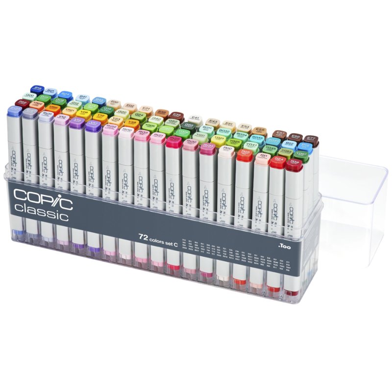 COPIC markers classic set 3, alcoholbasis, navulbaar, 72 stuks