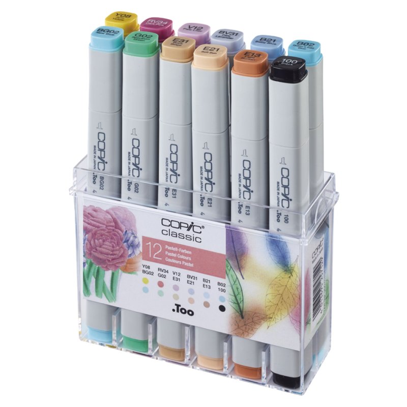 COPIC markers classic set, navulbaar, 12 stuks